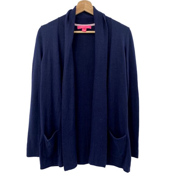 Lilly Pulitzer Size XS Navy Open Front Cardigan - Picture 1 of 5